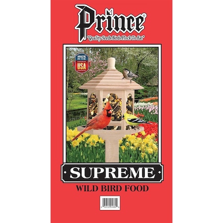 Prince Wild Bird Seed 20 lbs Supreme Wild Bird Feed Red Bag, Red PR395921
